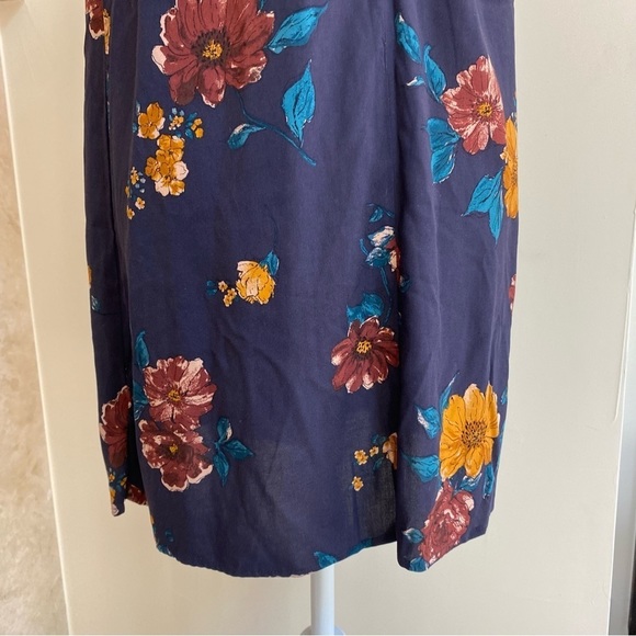 Xhilaration Purple Floral Women S Mock Neck Sleeveless Mini Shift Dress Bohemian - Picture 7 of 15